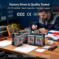 Contacteur magnétique AC Delixi CJX2s 25, 220V, triphasé, modulaire, type air, pour machine CNC, montage sur rail DIN