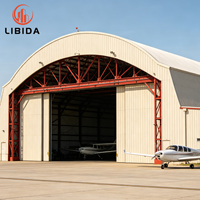 Hangar de Acero Prefabricado Anticorrosión para Aviones, Tamaño Personalizado, Gran Vano, Hangar Metálico de Almacenamiento, Taller de Aviación