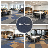 QQ Modulare Nylon-Teppichfliesen 50x50cm Antistatisch Feuerfest für Coworking Spaces Flexibler Büroboden Modern Dekorativ