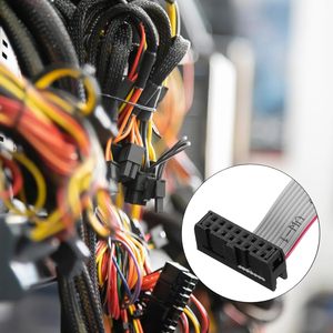 Cable plano Meccanixity con paso de 2,54 mm, ancho de 12 mm, 50 cm, conector FC a FC de 10 a 16 pines, 5 unidades - Product Image 2