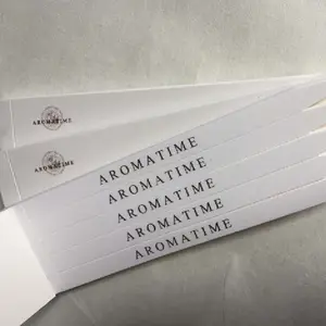 Custom Wit Absorberend Papier Materiaal Brochure Afdrukken Parfum Strips