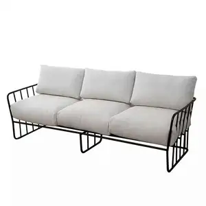 北欧铁艺沙发咖啡店工业风卡座面料软包客厅沙发椅