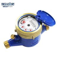 BMAG ISO 4064 classe C classe B DN15-DN40 NPT filetage débitmètre d'eau Type sec en laiton Multi Jet compteur d'eau