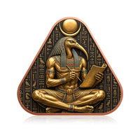 Conception personnalisée, barre de cuivre pur à 99,9 % de 1 once, forme triangulaire, mythologie de l'Egypte ancienne, barre de lingot de haute qualité