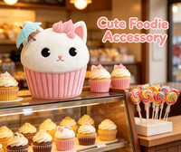 Llavero de Peluche Personalizado en Forma de Cupcake, Relleno Suave con Algodón PP, Tamaño y Color Personalizables para Fiestas y Regalos al por Mayor