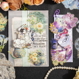 10 pièces/paquet Laser or autocollants planète série changeante planète thème Journal matériel autocollant décoratif 6 modèles - Product Image 3