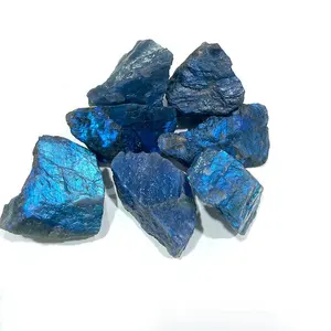 Batu penyembuhan mentah kristal kuarsa alami batu kristal kasar labradorit biru kualitas tinggi untuk penyembuhan