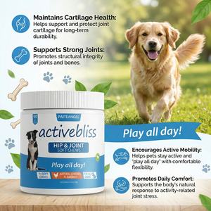 อาหารเสริมบำรุงข้อต่อสุนัขแบบเคี้ยวชนิดนิ่ม กลูโคซามีน MSM คอนดรอยติน ช่วยเสริมสร้างการเคลื่อนไหว สูตรเฉพาะสำหรับสัตว์เลี้ยง - Product Image 1