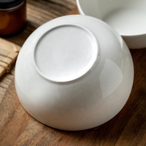 Ciotola Moderna in Ceramica Bianca da 7 Pollici Monouso per Frutta, Insalata, Dessert, Feste, Stile Ristorante Semplice, Esportazione Transfrontaliera - Product Image 3