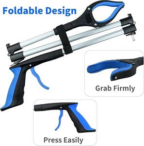 Складной инструмент для захвата и захвата с вращающейся челюстью на 360 ° и двумя магнитами, сверхдлинный захват для мусора - Product Image 4