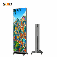 Écran LED portable pliable Yake Gob P1.2 P1.5 P1.8 P2.5, Totem d'affichage numérique intérieur, Écran LED pliable, Mur vidéo