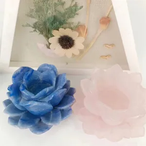 Commercio all'ingrosso della fabbrica natura di alta qualità meditazione fiore di loto quarzo per le decorazioni