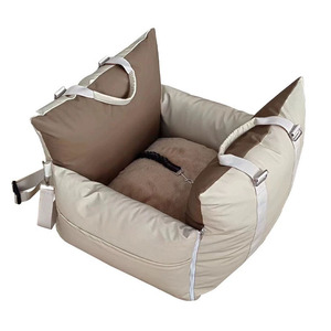 Siège d'auto pour <span class=keywords><strong>chien</strong></span> Siège d'appoint pour animaux de compagnie Lit de voiture pour <span class=keywords><strong>chien</strong></span> de voyage avec poche de rangement et <span class=keywords><strong>laisse</strong></span> de sécurité à clipser, lit pour <span class=keywords><strong>chien</strong></span> <span class=keywords><strong>en</strong></span> peluche douce - Product Image 6