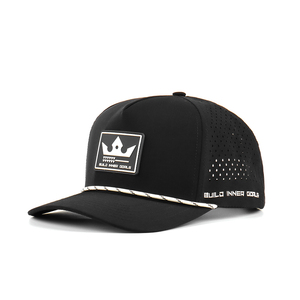 OEM Cap Factory Waterproof Golf <strong>Hats</strong> 5 Panel Casual Laser Cut Hole Design Caps Custom Brand <strong>Name</strong> Seam Tape Rope Baseball <strong>Hats</strong> - Product Image 1