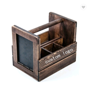 Portabotellas <span class=keywords><strong>de</strong></span> madera con abrebotellas y mango superior, 6 paquetes - Product Image 2