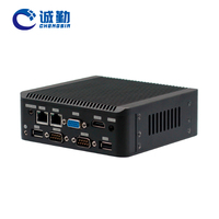 Mini PC Dual LAN Sin Ventilador, Celeron J4125 Quad Core, 6*COM, 1*DDR4, VGA, HD2.0, Win 10, Ubuntu, Barebone, Thin Client, Mini PC de Escritorio