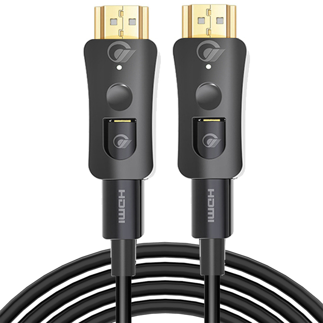 UHD 4K 2.0 for Active Optical AOC Fiber Cable 15-50M for Projector Monitor DVD Player with PVC Jacket Gold Plated Connectors