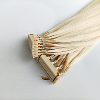 BQ pas cher 6D longue ligne droite Extension de cheveux 613 # Remy cheveux humains chinois de qualité sur bande