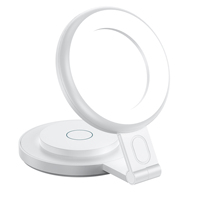Mini Lampe Annulaire 3W MagSafe pour Téléphone, Lumière LED de Remplissage Magnétique Rechargeable pour Selfie Vidéo