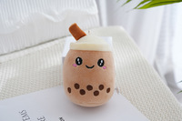 Pendentif en peluche Kawaii Boba Fruit, porte-clés tasse de thé au lait à bulles, poupées en peluche, ornement de sac à main pour fille, cadeau, jouets doux