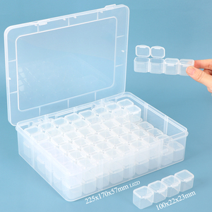 SUNSHING <b>Clear</b> <b>Plastic</b> Compartment Organizer Box for Beads Charms Nail Art Storage Multi-Purpose Jewelry Packaging <b>Container</b> - Product Image 1