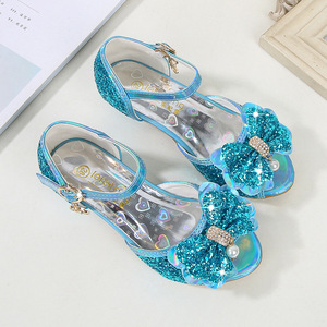 2026 New Summer Princess Shoes for Girls Kids <b>Sandals</b> for Baby Girls Anti-slip High Heels with Bowknot for Big Kids - Product Image 3