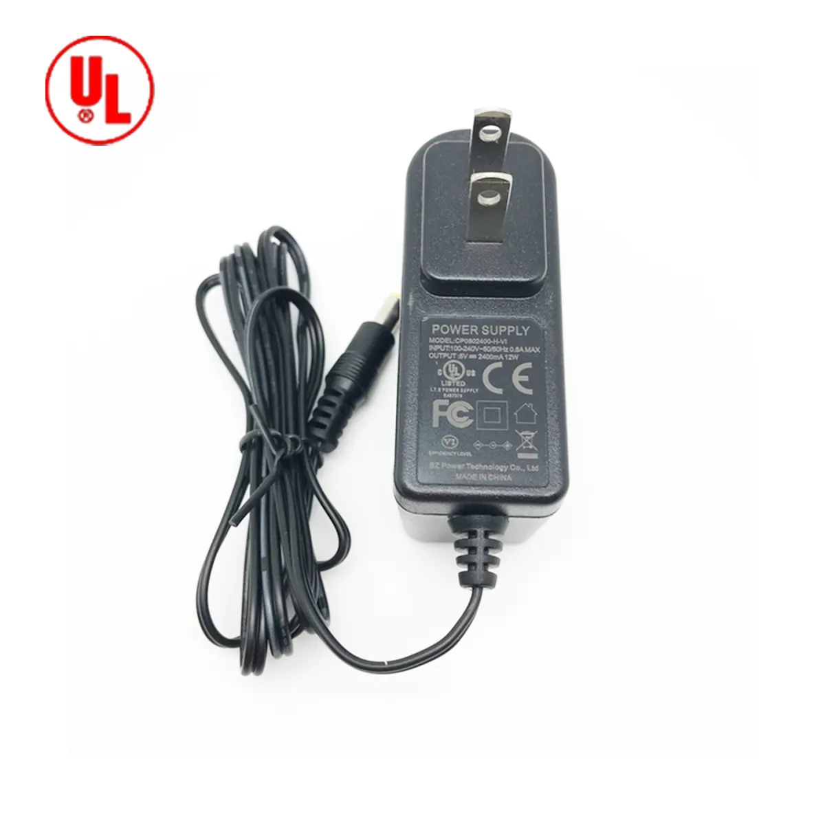 Ul phổ EU chúng tôi Anh cắm chuyển đổi Adapter AC 100V-240V để 12 V Volt cung cấp điện DC 12 V 2.4A Power Adapter