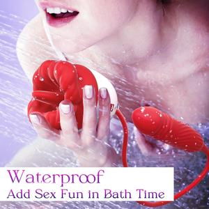 Vibrador de silicona de grado médico para mujer, con forma de rosa, para estimulación anal, de pezones, clítoris y senos, con lengua grande que lame. - Product Image 4