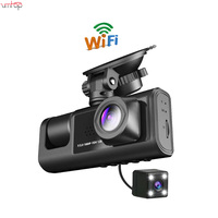 Kamera Dasbor WiFi 3 Saluran untuk Mobil, Black Box Perekam Video 1080P, Kamera Pandangan Belakang untuk Kendaraan, Elektronik Mobil, DVR Mobil, Kamera Mobil