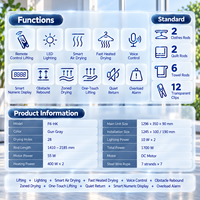 Séchoir à linge électrique intelligent pour la maison, 6 souffleurs d'air haute vitesse, télécommande, 5 niveaux de puissance du vent, automatique