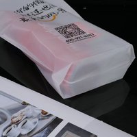 UniOne – Sac/Pochette en plastique transparent givré avec poignée, personnalisable avec logo, pour vêtements, cosmétiques et kits de maquillage