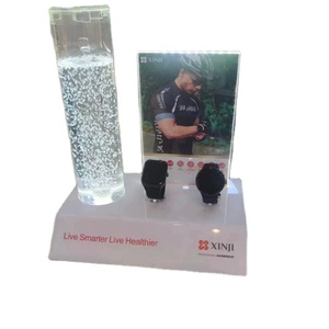 Máy tính để bàn <span class=keywords><strong>Acrylic</strong></span> hiển thị không thấm nước đứng biểu tượng tùy chỉnh với LED chiếu sáng quảng cáo ánh sáng hộp hiển thị đứng giá - Product Image 1