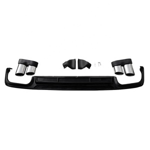Diffuseur de pare-chocs arrière de Style S6 d'usine <span class=keywords><strong>A6</strong></span> C8 diffuseur arrière noir brillant avec tuyau d'échappement pour Audi <span class=keywords><strong>A6</strong></span> C8 <span class=keywords><strong>Sline</strong></span> 2019 2020 20212022 2023 - Product Image 1