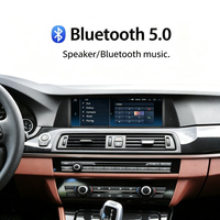Autoradio 8 Go + 128 Go 10,25 pouces avec Android Auto, CarPlay, émetteur FM et audio haute résolution pour BMW Série 5 F07, GPS intégré