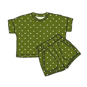 baby clothes summer sets polka dots printed oversize shirts with shorts brand children clothing 9-12 month kids clothes suits