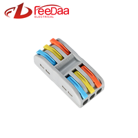 Connecteur de câblage électrique PCT-223 OEM, bornier multi-voies 2 entrées 4 sorties, 3 entrées 6 sorties, certifié CE RoHS, en vrac