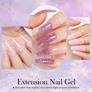 Gel de construction solide pour extension d'ongles en cristal, grande capacité 60 ml, sans forme en papier, vernis à ongles pour extension en salon de manucure - Product Image 4