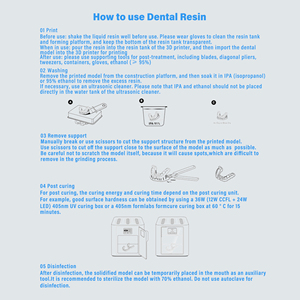 Resina Antinsky para Guías Dentales, Impresora DLP LCD 405nm 1kg, Fotopolímero de Alta Precisión y Baja Contracción, Envío Gratis en la UE - Product Image 4