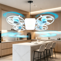 Ventilateur de plafond E27 avec télécommande, lampe ventilateur à visser pour chambre à coucher, salon, décoration intérieure