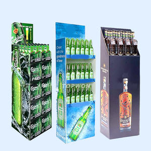 Supermarkt-Getränke-Verkaufsständer aus umweltfreundlichen, recycelten Materialien, freistehender Pappaufsteller, Obst-Präsentationsregal - Product Image 2