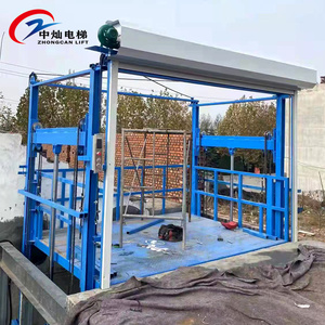 Lift Kargo Hidrolik Bersertifikasi <span class=keywords><strong>CE</strong></span> untuk Gudang, Kapasitas 1000kg, <span class=keywords><strong>Elevator</strong></span> Barang Indoor Outdoor dengan Platform Pengangkat Barang Berjaring - Product Image 3
