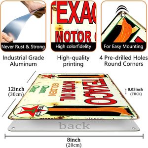 Letreros Metálicos Vintage de Marcas de Gasolina y Automóviles, Placa Decorativa Retro para Pared de Garaje, Bar, Cuarto de Hombre, Decoración del Hogar - Product Image 4