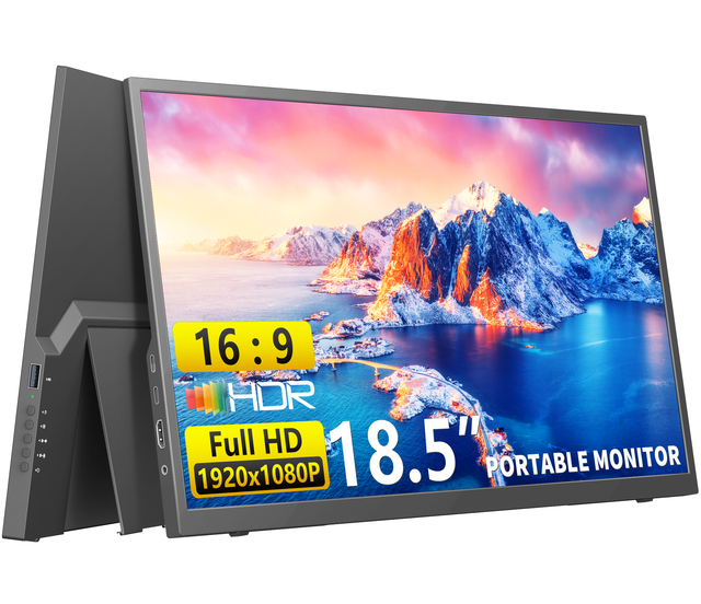 Cheap Price Portable Monitor 18.5" Screen 1080P Display for Laptop Phone External Second Display Monitors