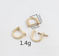 D vis 10 12 15 20 25 32 38 mm 1/10pcs sac matériel métal Clip fermoir boucle sac à main sangle Rectangle anneaux manille
