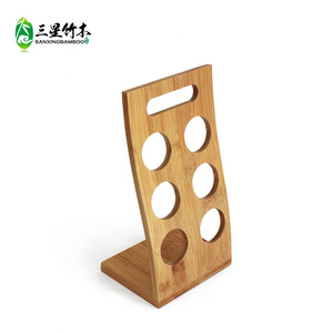 Bamboo <b>grid</b> seasoning bottle rack, multi-functional kitchen seasoning storage rack, bamboo seasoning bottle storage rack, - Product Image 3