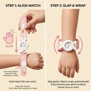 Orologio da Polso in Silicone PVC 3D a Forma di Coniglio, Regalo per Bambini - Product Image 3