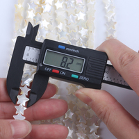 Chaîne de perles en nacre d'eau salée naturelle blanche en forme d'étoile de 10 mm, perles de coquillage pour bijoux