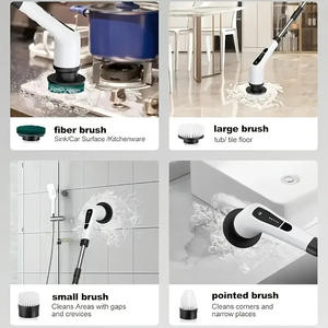 HC01厨房和浴室清洁由耐用塑料制成强力九合一家用多功能十字电刷套装 - Product Image 5