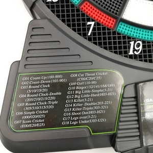 DINGZHUN <span class=keywords><strong>Cible</strong></span> de fléchettes électronique automatique en plastique avec 18 types de jeux et 159 façons de jouer - Product Image 5