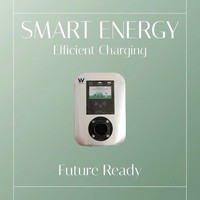 Wattzing-11kw Nuevo Cargador Rápido para Vehículos Eléctricos (VE) de 11kW, 22kW, Tipo 2, con APP Móvil y Wi-Fi, 16A, Trifásico, Montaje en Suelo, Marca NJE